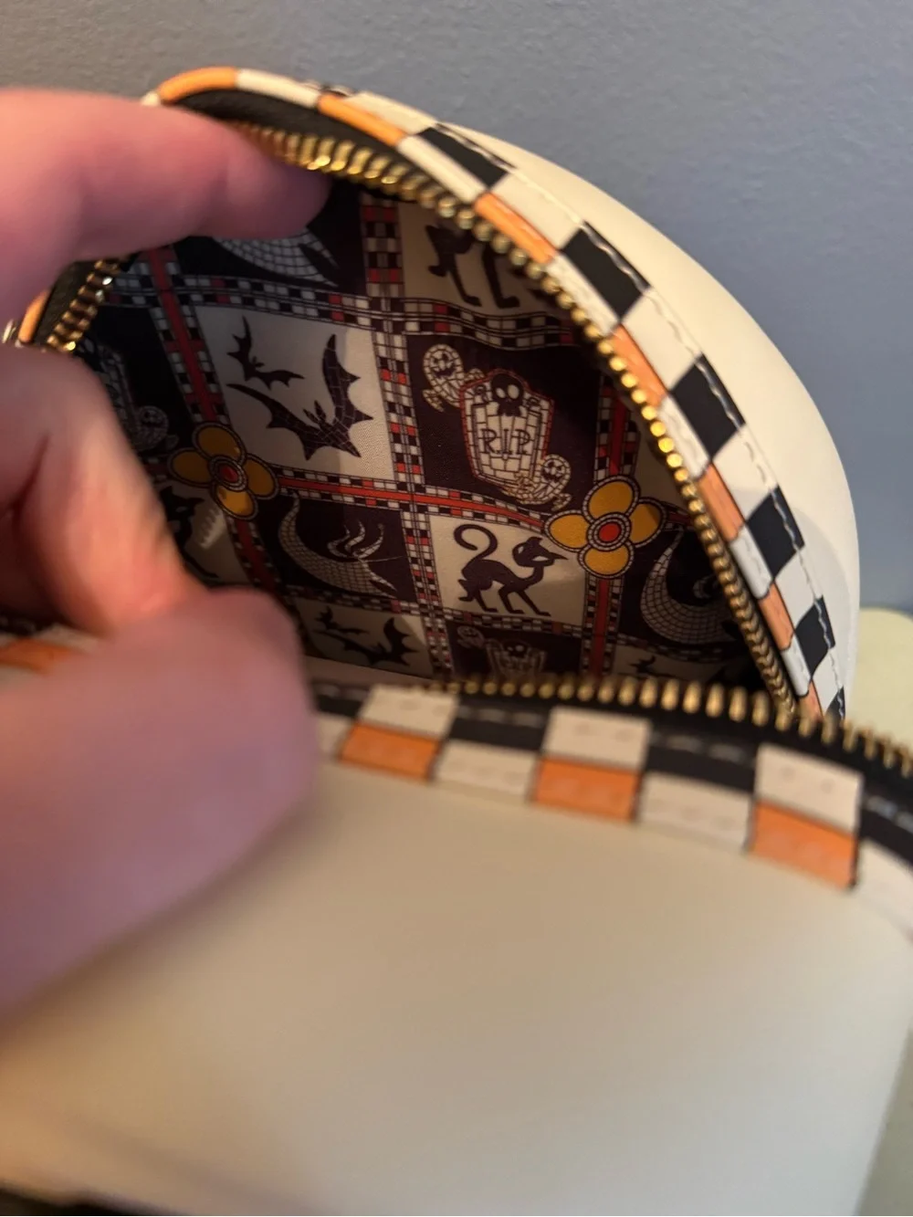 Disney The Nightmare Before Christmas Mini Backpack - White, Black & Orange